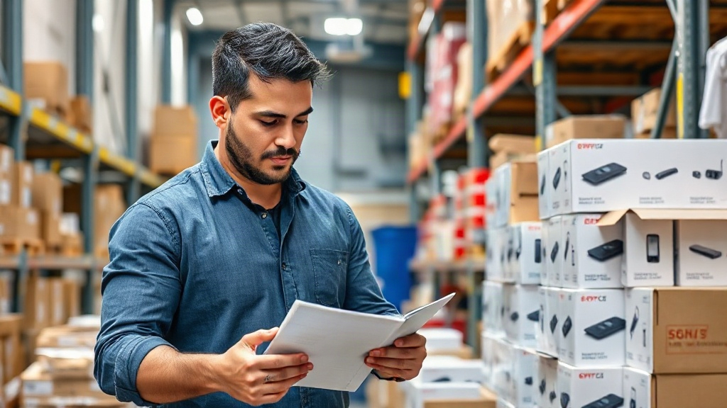 Chủ shop đối chiếu báo giá và chi phí nhập phụ kiện điện thoại