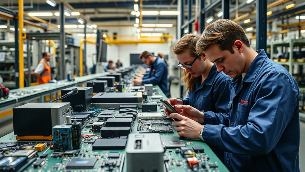 Nhân viên kiểm soát chất lượng tại cơ sở sản xuất phụ kiện OEM