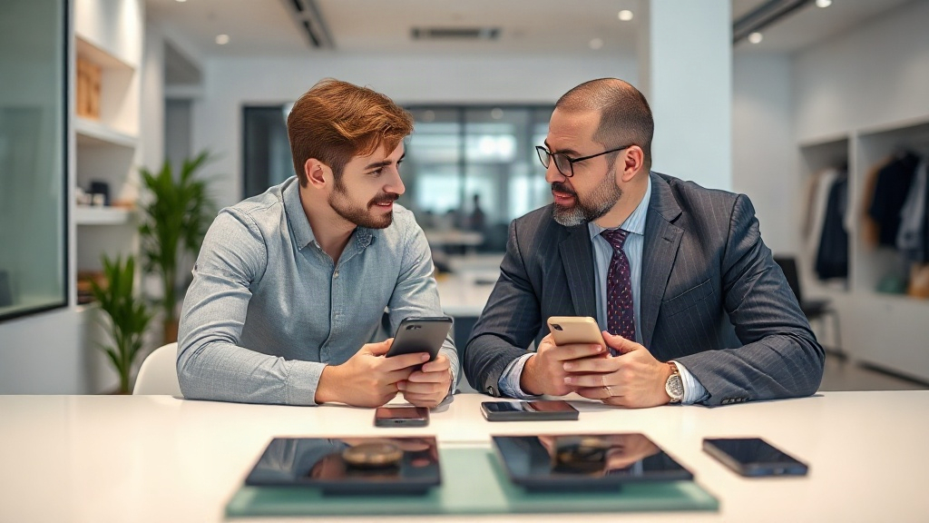 Người mới bán phụ kiện trao đổi các thắc mắc với đại diện nguồn hàng