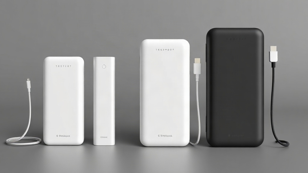 So sánh kích thước các mẫu sạc dự phòng 5.000mAh, 10.000mAh và 20.000mAh