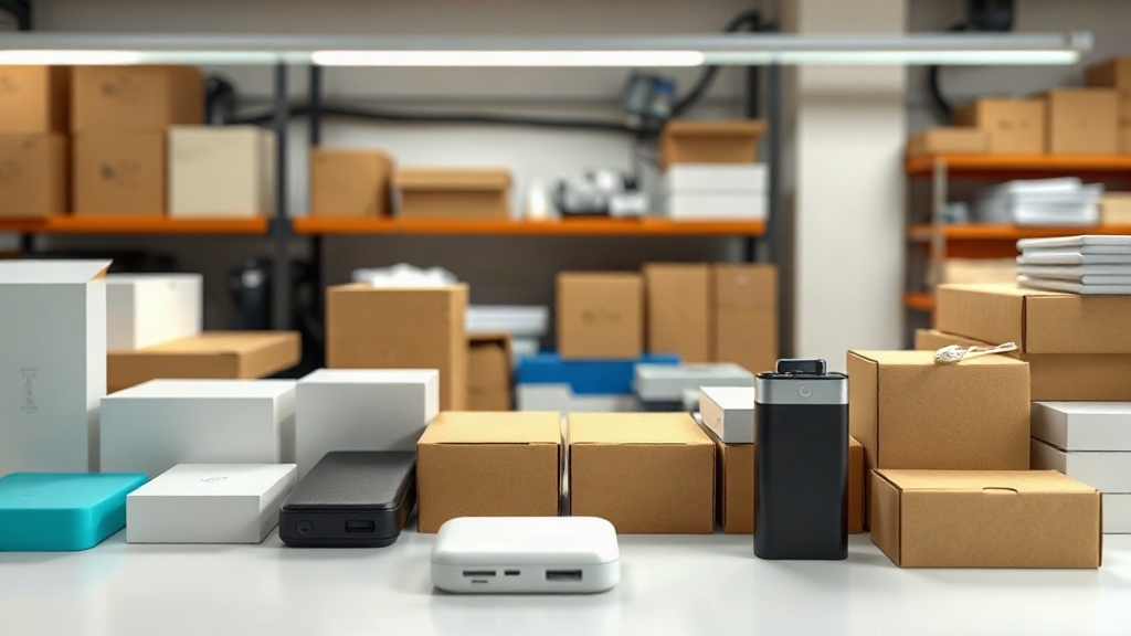 Quy trình chuẩn bị sạc dự phòng OEM cùng hộp và vật liệu đóng gói