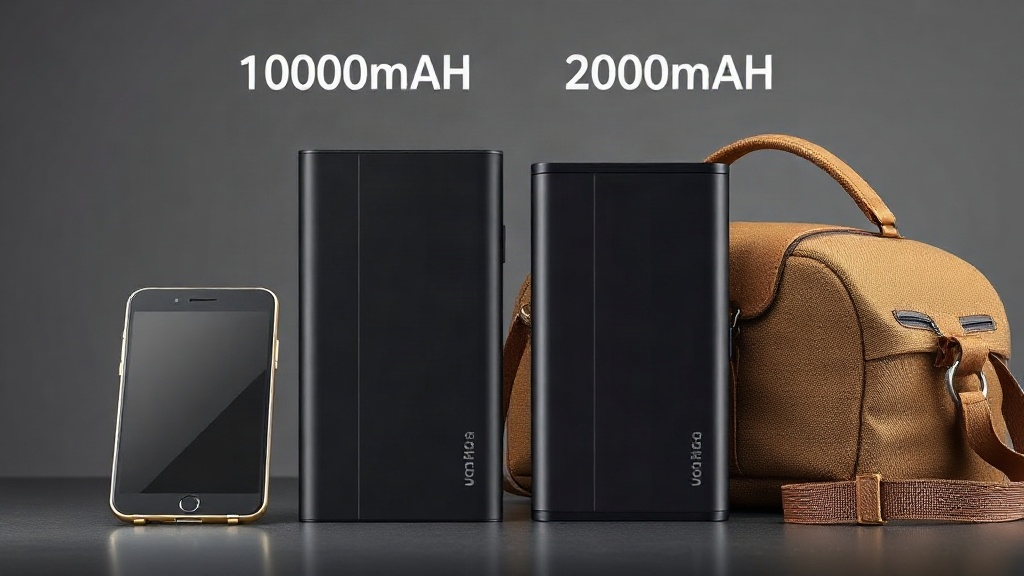 So sánh kích thước sạc dự phòng 10.000mAh và 20.000mAh