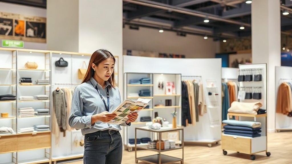 Chủ shop trao đổi phương án kệ trưng bày với đơn vị thiết kế thi công