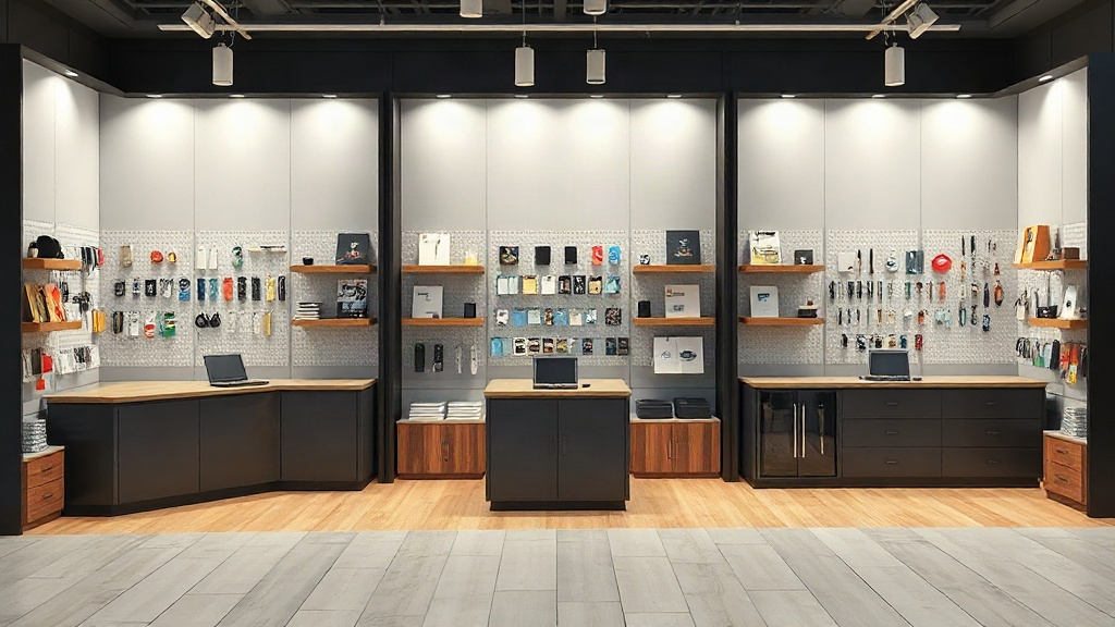Ba phương án layout shop phụ kiện điện thoại cho diện tích từ 6 đến 15 mét vuông