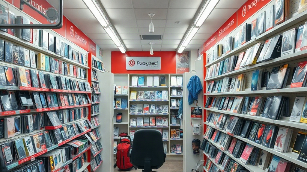 Shop phụ kiện nhỏ bị chật do trưng bày quá nhiều hàng và thiếu phân khu