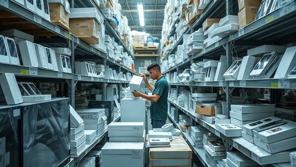 Kho phụ kiện có nhãn không nhất quán đang được sắp xếp lại