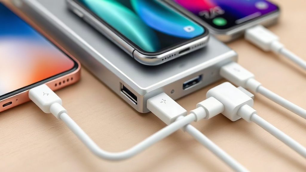 Cổng USB-C, USB-A và dây cáp dùng để kiểm tra khả năng tương thích sạc dự phòng Cổng USB-C, USB-A và dây cáp dùng để kiểm tra khả năng tương thích sạc dự phòng