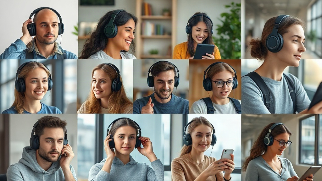 Người dùng tai nghe để nghe nhạc, gọi điện, học tập, chơi game và tập thể thao Người dùng tai nghe để nghe nhạc, gọi điện, học tập, chơi game và tập thể thao