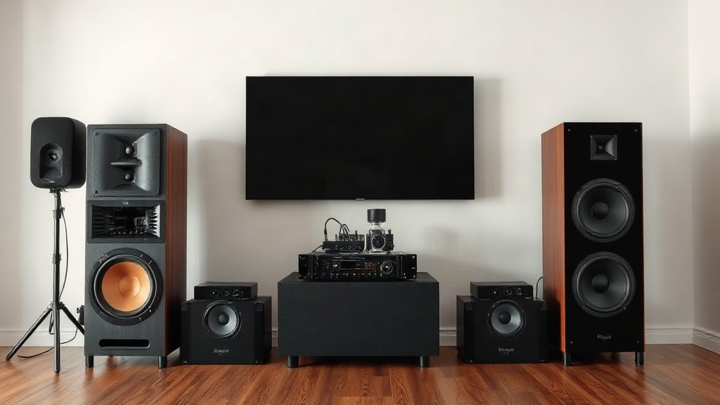 Hai hệ thống loa active và passive được bố trí trong cùng một phòng nghe Hai hệ thống loa active và passive được bố trí trong cùng một phòng nghe