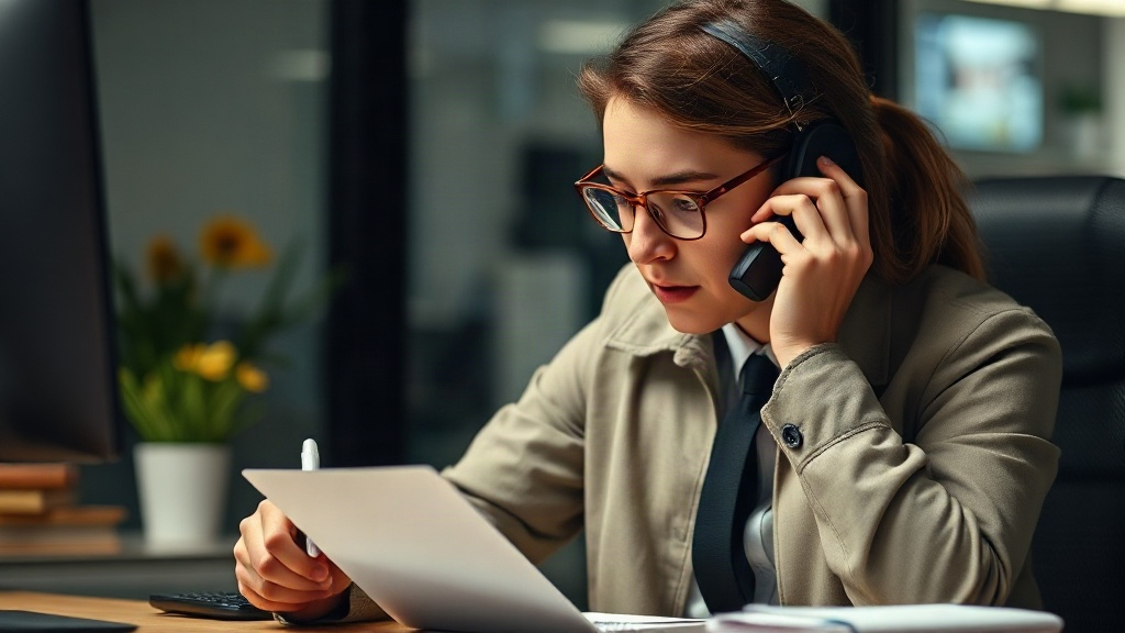 Nhân viên lắng nghe và ghi chú nhu cầu của khách hàng trong cuộc gọi