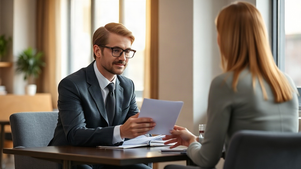Nhân viên và khách hàng thống nhất bước tiếp theo sau buổi tư vấn Nhân viên và khách hàng thống nhất bước tiếp theo sau buổi tư vấn