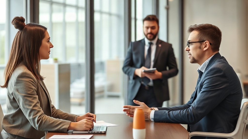 Nhân viên thực hành mẫu câu hỏi trong kịch bản tư vấn bán hàng