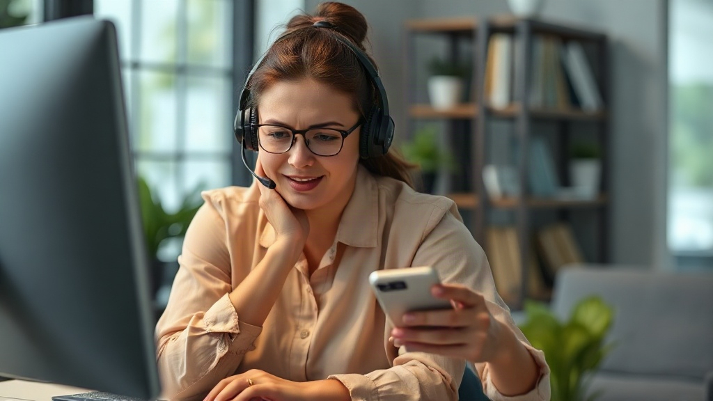 Nhân viên bình tĩnh xử lý phản hồi khó và khiếu nại qua tin nhắn