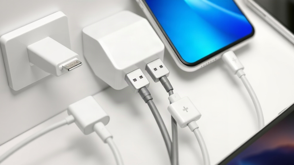Các loại cáp được ghép với củ sạc và điện thoại tương ứng