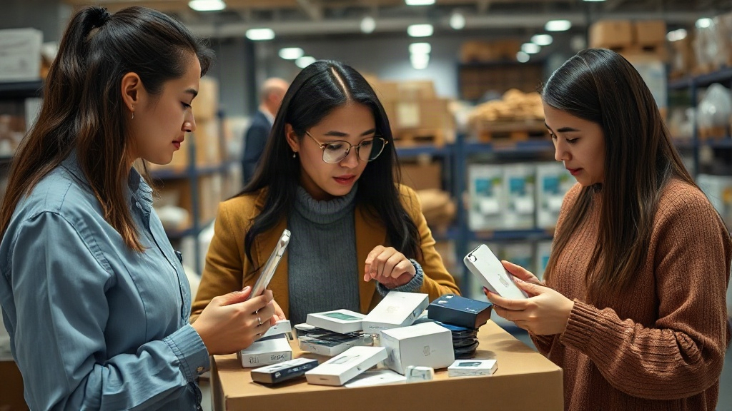 Nhân viên kiểm tra đơn phụ kiện thử trước khi quyết định nhập số lượng lớn