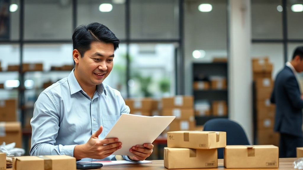 Chủ cửa hàng hoàn tất yêu cầu báo giá phụ kiện điện thoại nhập sỉ