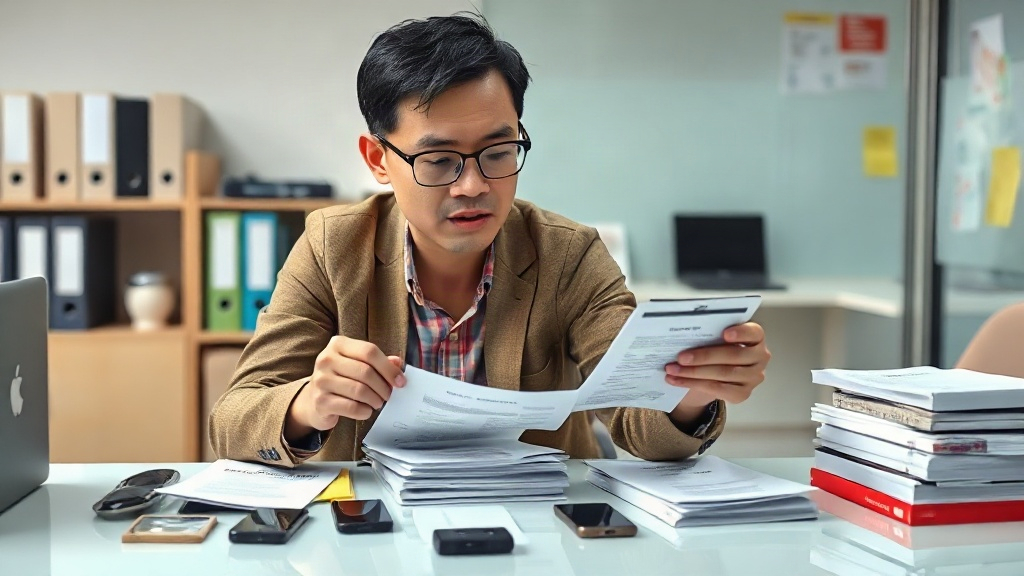 Chủ cửa hàng kiểm tra hồ sơ và hàng mẫu của nhà cung cấp Chủ cửa hàng kiểm tra hồ sơ và hàng mẫu của nhà cung cấp