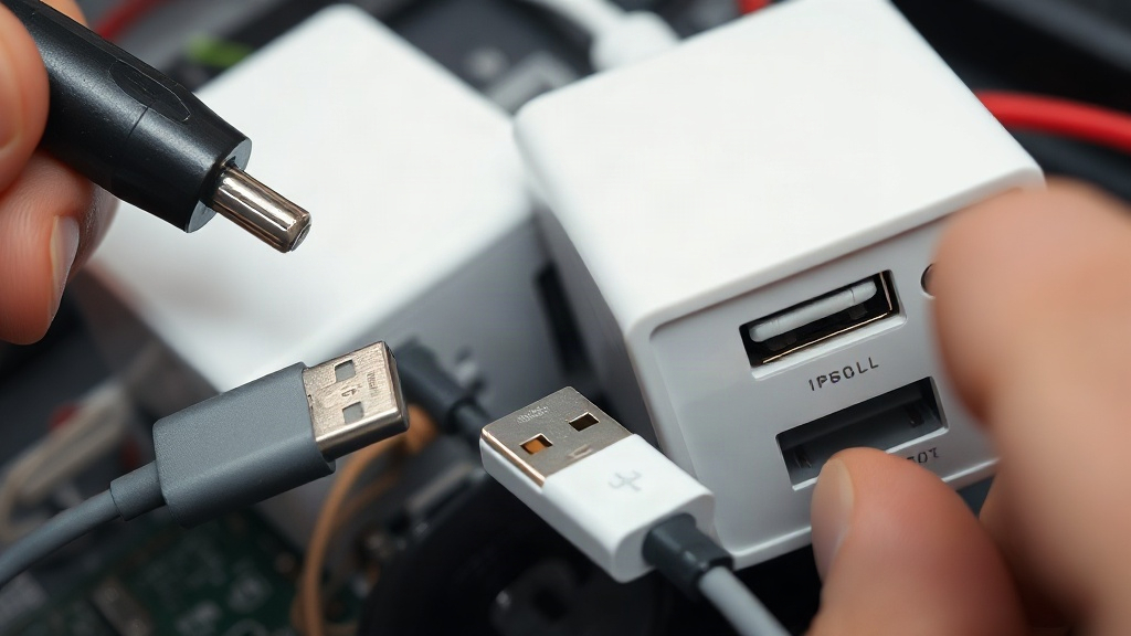 Cáp USB-C và củ sạc được kiểm tra cổng kết nối cùng thông số kỹ thuật
