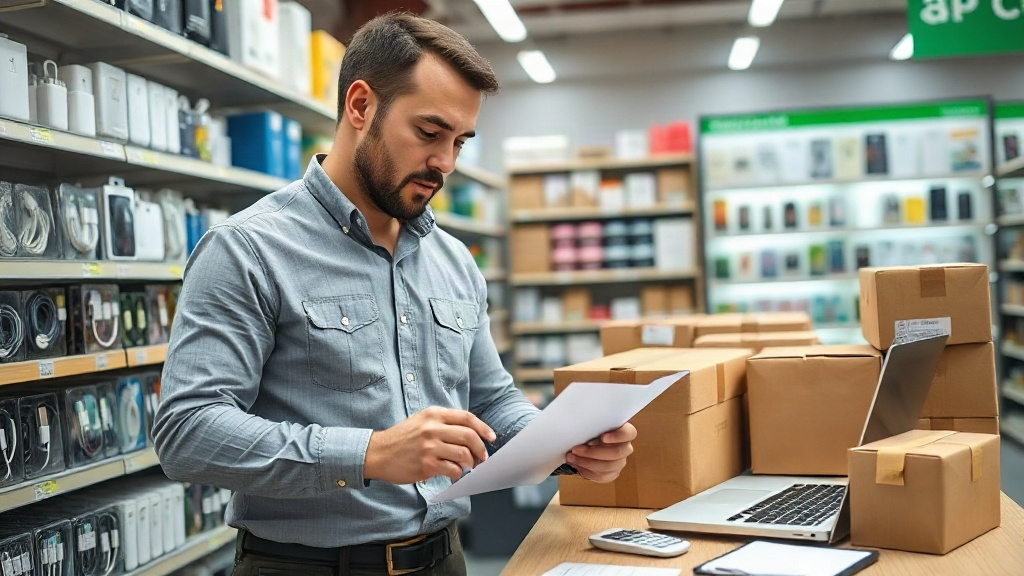 Quản lý cửa hàng kiểm tra lượng tồn trước khi đặt thêm phụ kiện Quản lý cửa hàng kiểm tra lượng tồn trước khi đặt thêm phụ kiện