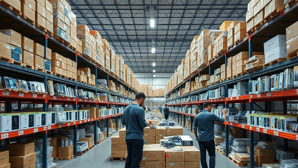 Kho phụ kiện điện thoại được tổ chức để xử lý và giao đơn hàng Kho phụ kiện điện thoại được tổ chức để xử lý và giao đơn hàng