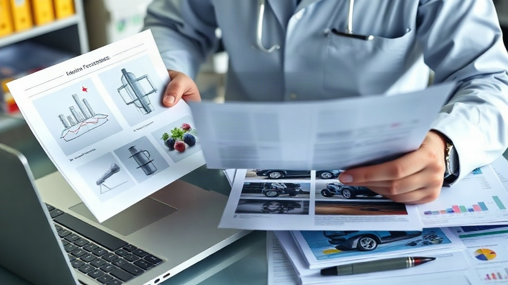 Nhân viên thu mua đối chiếu hồ sơ nhà cung cấp với model phụ kiện Nhân viên thu mua đối chiếu hồ sơ nhà cung cấp với model phụ kiện