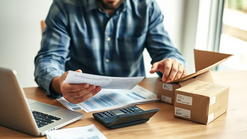Chủ cửa hàng so sánh báo giá và chi phí nhập phụ kiện điện thoại