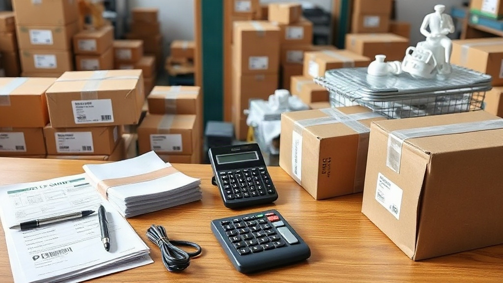 Bàn tính tổng chi phí nhập phụ kiện gồm hàng hóa, vận chuyển và đóng gói Bàn tính tổng chi phí nhập phụ kiện gồm hàng hóa, vận chuyển và đóng gói