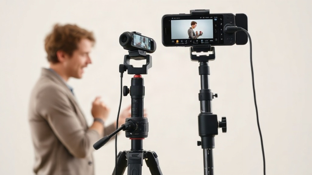 Người bán quay video dọc với ánh sáng rõ và sản phẩm nằm trong khung hình Người bán quay video dọc với ánh sáng rõ và sản phẩm nằm trong khung hình