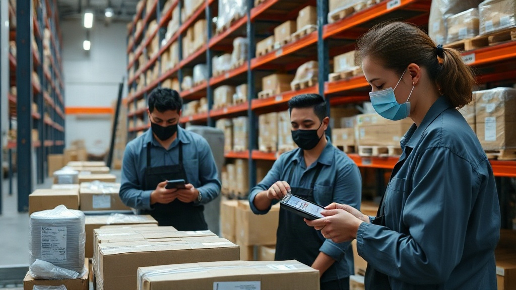 Nhân viên thực hiện quy trình nhập xuất và kiểm kê hàng hóa