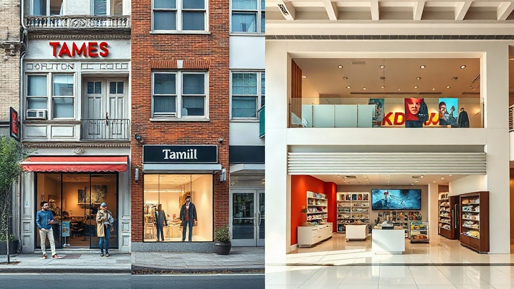 So sánh cách bố trí mặt tiền cho shop mặt phố, kiosk và showroom