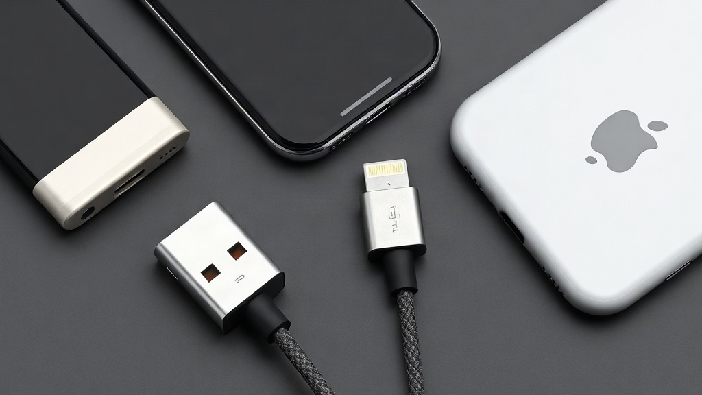 Cáp USB-C và Lightning cùng các cổng sạc tương thích với iPhone