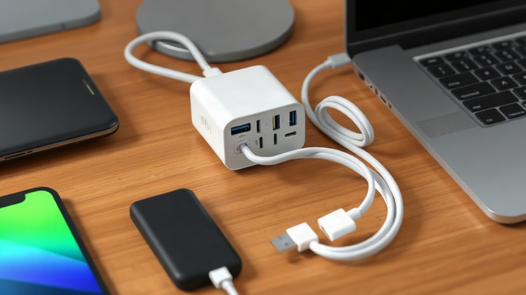 Củ sạc nhiều cổng cùng cáp USB-C và các thiết bị cần kiểm tra tương thích Củ sạc nhiều cổng cùng cáp USB-C và các thiết bị cần kiểm tra tương thích