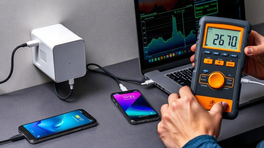 Bộ thiết bị đo dùng để kiểm tra khả năng sạc nhanh của cáp